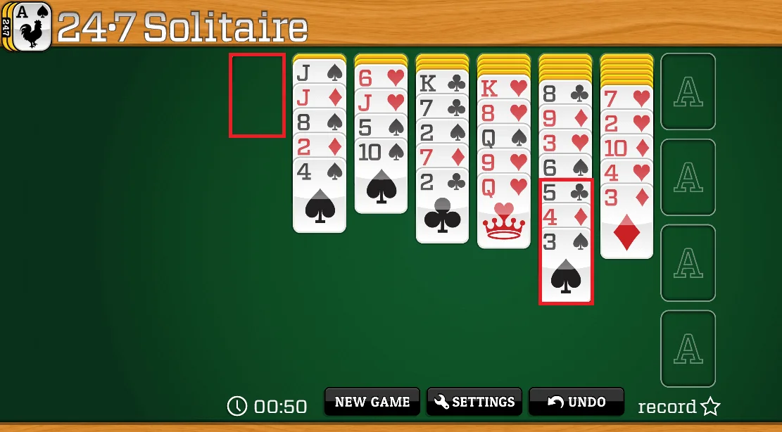 Solitaire classic cards